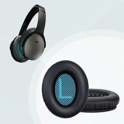Replacement Earpads Cushions for Bose QuietComfort 35 & Quiet Comfort 35 II, Headphones Ear Covers Ear Pads for Bose QC35/QC35II/25/15 QC2 / Ae2 / Ae2i / Ae2W / Sound Link/Sound True-Black&Blue