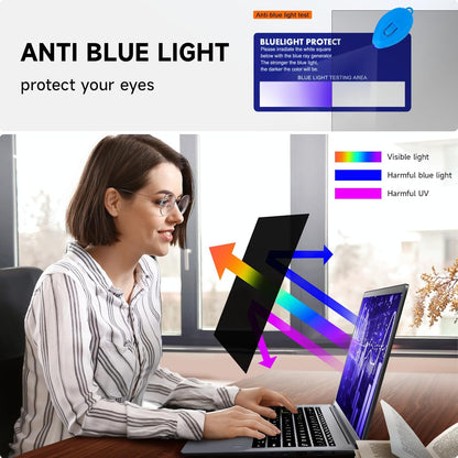 Mamol Laptop Privacy Screen 17.3 Inch, Anti Blue Light Glare Filter, Removable Shield, Anti-Scratch Screen Protector