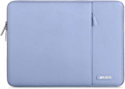 MOSISO Laptop Case 13.3 inch, 13-13.3 inch Laptop Sleeve Compatible with MacBook Air/Pro 13 / Pro 14, HP Dell ASUS Lenovo Notebook, Polyester Vertical Computer Sleeve Bag with Pocket, Pastel Blue