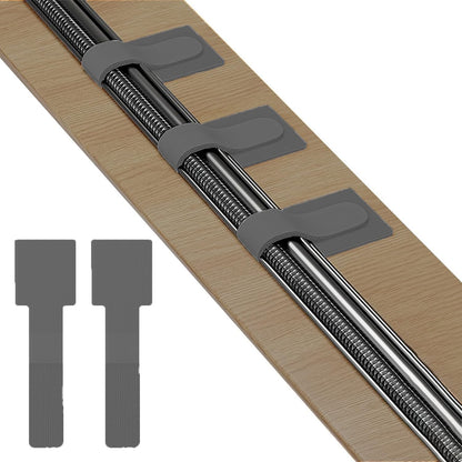 100pcs Hook and Loop Cable Ties, Sticky-Back Cable Straps, Cable Clip,Cord Organizer, Wire Management Household & Office Essentials(Gray)