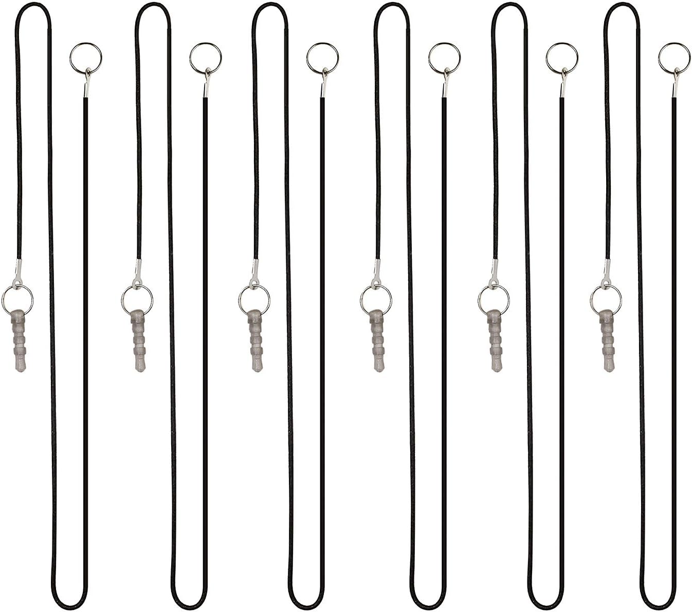 The Friendly Swede Micro-Knit Stylus Pen for Touchscreen — 6-Pack Hybrid Fiber Tip Universal Capacitive Stylus Pen for iPad; Lanyards & Cleaning Cloth - Silver/Aqua Blue/Green/Dark Blue/Yellow/Black