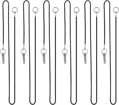 The Friendly Swede Micro-Knit Stylus Pen for Touchscreen — 6-Pack Hybrid Fiber Tip Universal Capacitive Stylus Pen for iPad; Lanyards & Cleaning Cloth - Silver/Aqua Blue/Green/Dark Blue/Yellow/Black