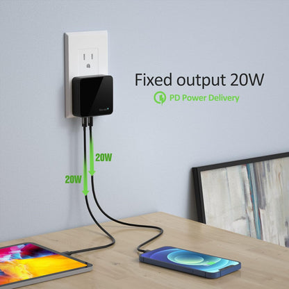 Nekmit USB C Charger, Fast Thin Flat 52W 4-Port Wall Charger with Two 20W Power Delivery and 2 USB Port for iPhone 14/14 Pro/14 Pro Max, Galaxy, Pixel, iPad Pro, AirPods Pro and More, Upgraded