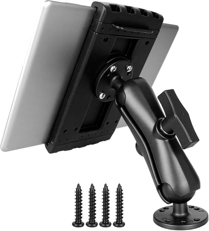 Heavy Duty Tablet Mount for Truck, Aluminum Drill Base Tablet Holder, Compatible with 7.5''-10.2'' Tablets/iPad, Industrial iPad Holder for Wall, Truck, Warehouse,Dashboard,Boat