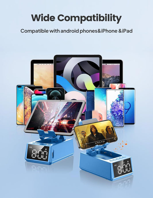 Birthday Gifts for Men Women, Cell Phone Stand Bluetooth Speaker with Anti-Slip Base, Hd Surround Sound, Cool Multi Functional Gadget, Unique Gift for Him, Her, Husband, Wife, Dad, Mom