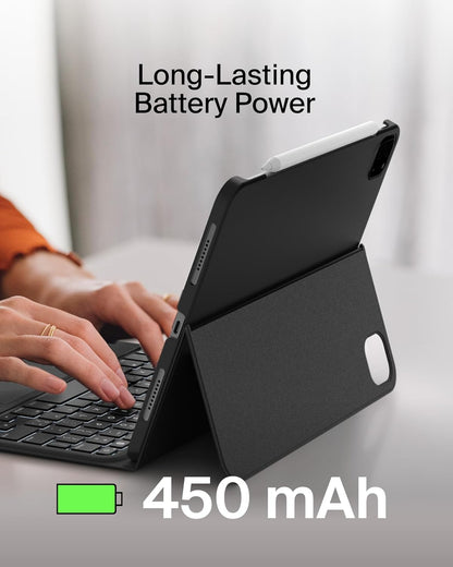 Belkin Everyday Keyboard Case w/Cradle, Backlit Bluetooth Keyboard, Multi-Gesture Controls, Magnetic Apple Pencil Storage Compatibility, & Multimedia Keys for iPad Air 10.9" & iPad Pro 11" - Black