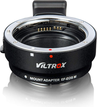 Viltrox EF-EOS M Electronic AF Auto Focus Lens Mount Adapter for Canon EF/EF-S Lens to Canon EOS-M (EF-M Mount) Mirrorless Camera M1 M2 M3 M5 M6 M10 M50 M100