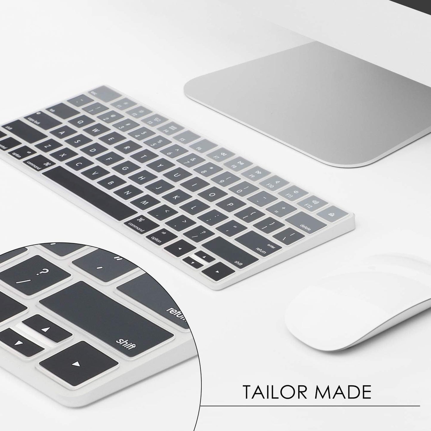 Allinside Ombre Gray Cover for Apple Magic Keyboard (MLA22LL/A) with US Layout