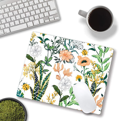 Mouse Pad, Beautiful Floral Mouse Pad, Personalized Waterproof Mousepad Rectangle Customized Mouse Pads with Designs Non-Slip Rubber Smooth MousePads for Computer Laptop
