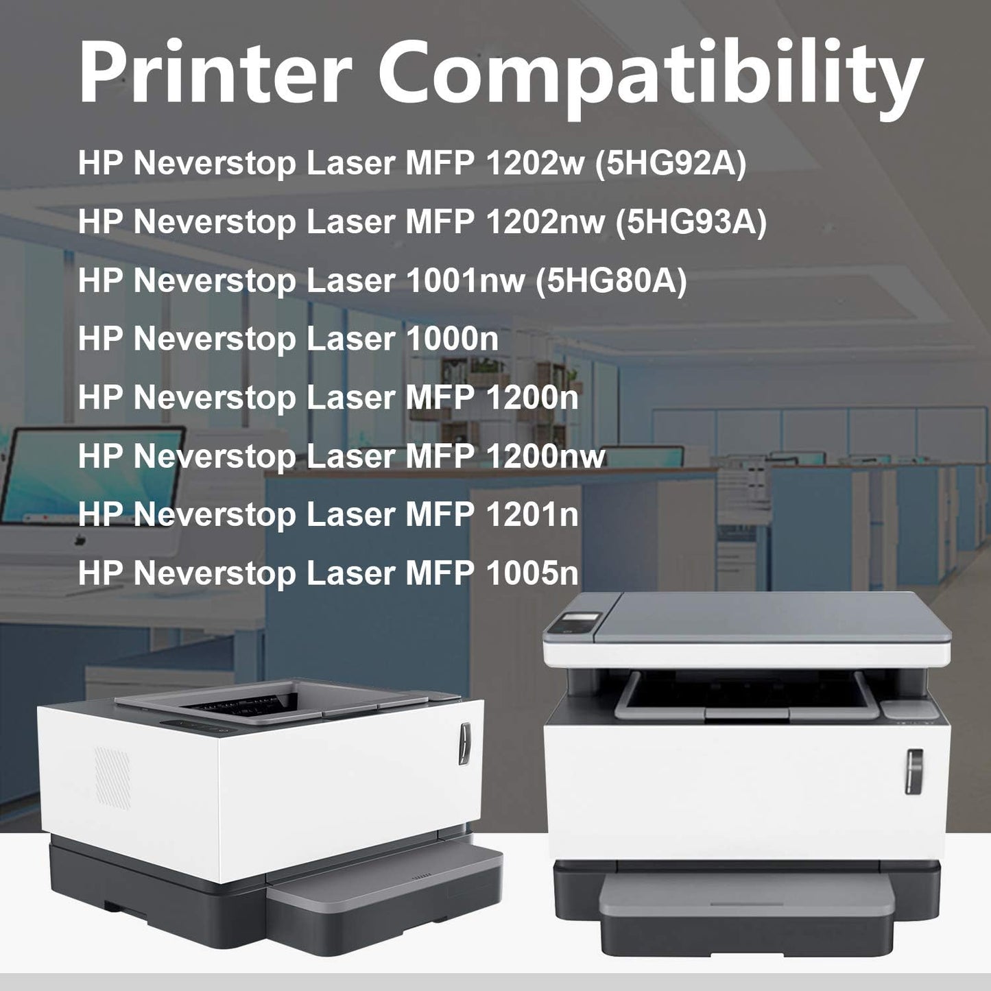 Top Ink 1 Pack 143A (W1143A) Compatible Toner Cartridge Replacement for HP Neverstop Laser 1000n 1001nw(5HG80A) MFP 1202w(5HG92A) 1202nw(5HG93A) 1200nw 1201n 1005n Printer Ink Cartridge (Black)