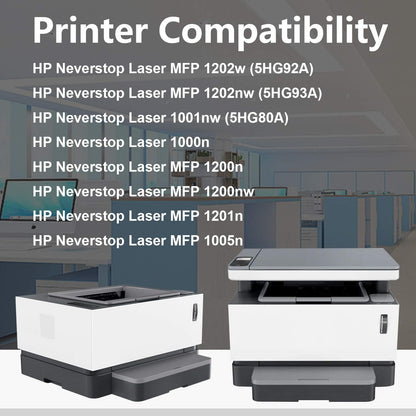 Top Ink 1 Pack 143A (W1143A) Compatible Toner Cartridge Replacement for HP Neverstop Laser 1000n 1001nw(5HG80A) MFP 1202w(5HG92A) 1202nw(5HG93A) 1200nw 1201n 1005n Printer Ink Cartridge (Black)