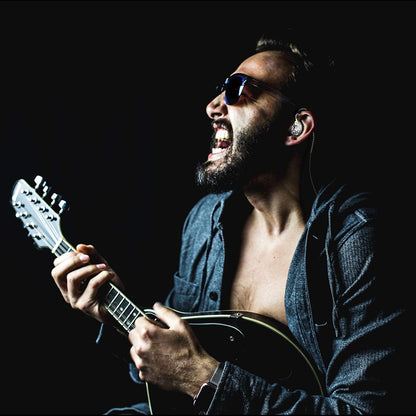 BASN ASONE 14.2mm Planar Driver in-Ear Monitors Earphone with Two Detachable MMCX Cables for Musicians Drummers Bass Players Singers(Clear)