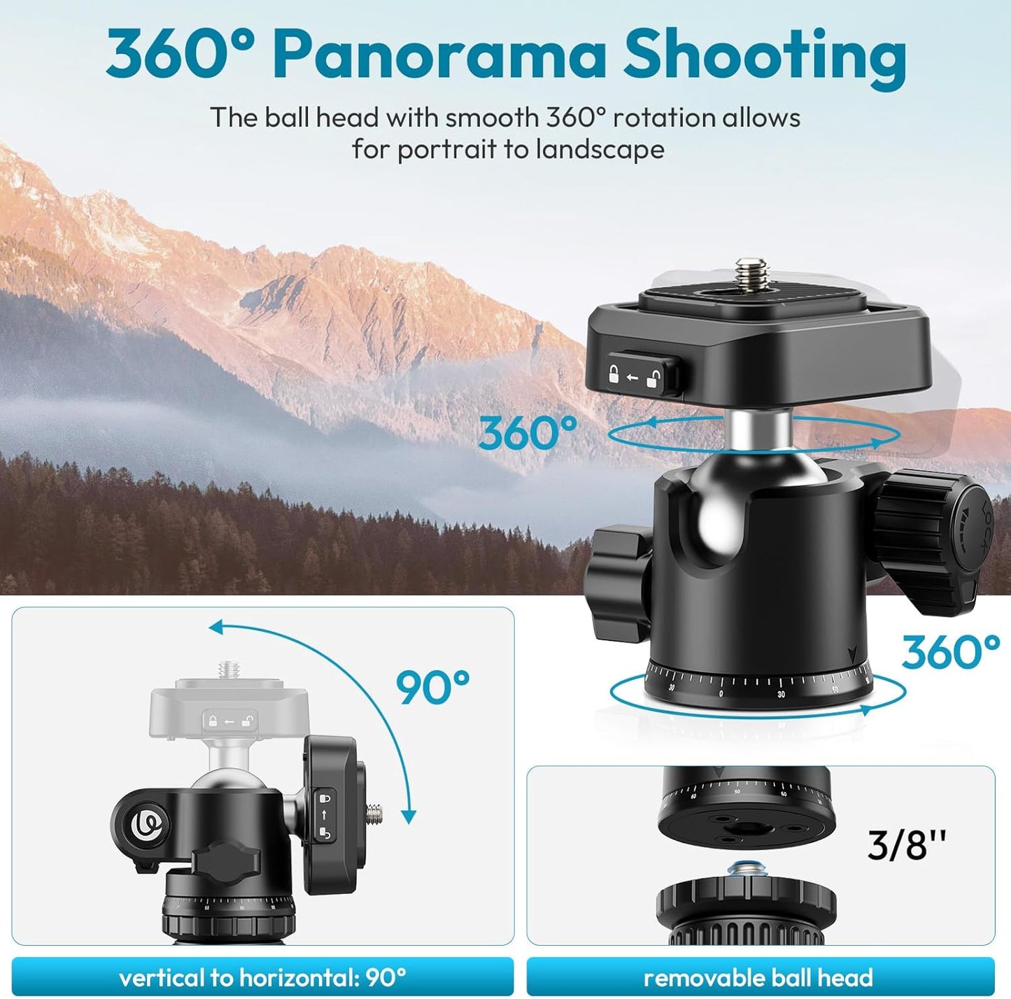 ULANZI TT53 Camera Tripod, 70.8” Travel Tripod for DSLR/Phone, Heavy Duty Fold Portable Stand with 360° Ball Head UKA Quick Release Plate, Lightweight Compact for Photography Vlogging Video Shooting