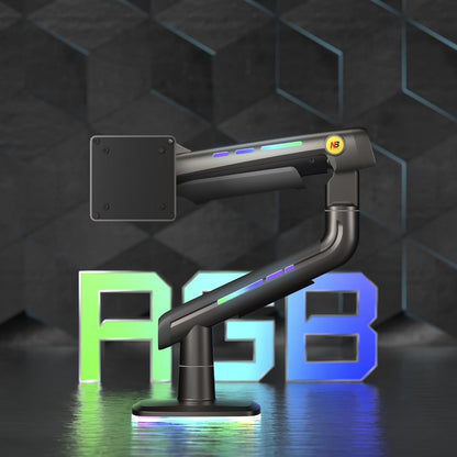 Gaming Monitor Arm for Flat/Ultrawide/Curved Monitors 32 to 60 inch, Heavy Duty Monitor Stand Load up to 20 kg, VESA 75/100 mm Mount (Grey Black)