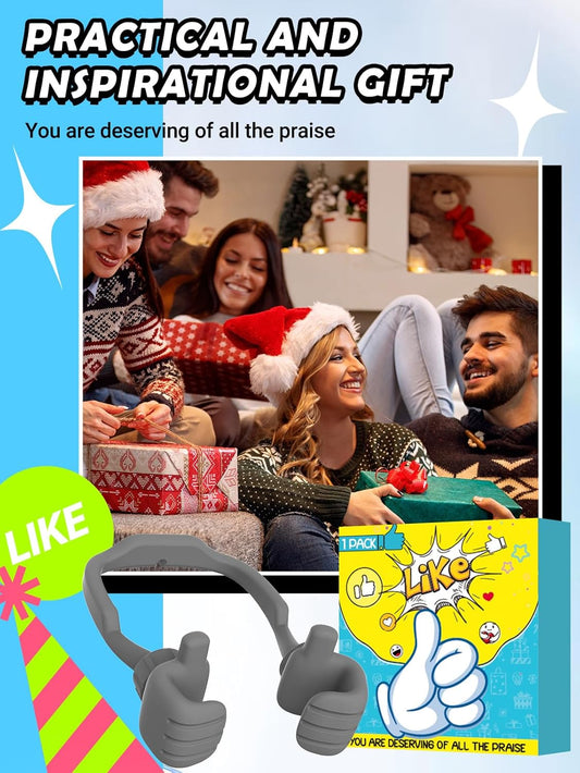 Dad Gifts for Fathers Day from Daughter Son Cell Phone Stand: Upgrade Adjustable Thumbs Up Lazy Phone Holder for Desk Fun Birthday Gifts for Grandma Teens Girls Boys Adults Husband from Wife