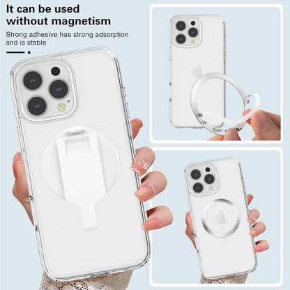 BAISRKE Magnetic Belt Clip Phone Holder, Strong Magnetic Waist Clip Compatible with Phone Cases, Portable & Versatile Accessory for Travel & Outdoor Use - White