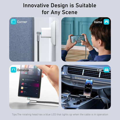 USB C to USB C Cable10ft,240W 2-Pack Braided 180°Rotating Type C Charging CableFast Charge for iPhone 16/16Pro/16Plus/16ProMax,MacBook Air,iPad Pro,Pixel,Samsung Galaxy S23/S24 Ultra-Black