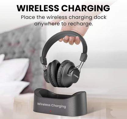 Avantree HT5009 Plus - Ultra Comfortable Wireless Headphones for TV Watching, 60h Playtime, Clear Voice & Enhanced Volume for Seniors & Hard of Hearing, Compatible with Samsung, LG & Other TVs