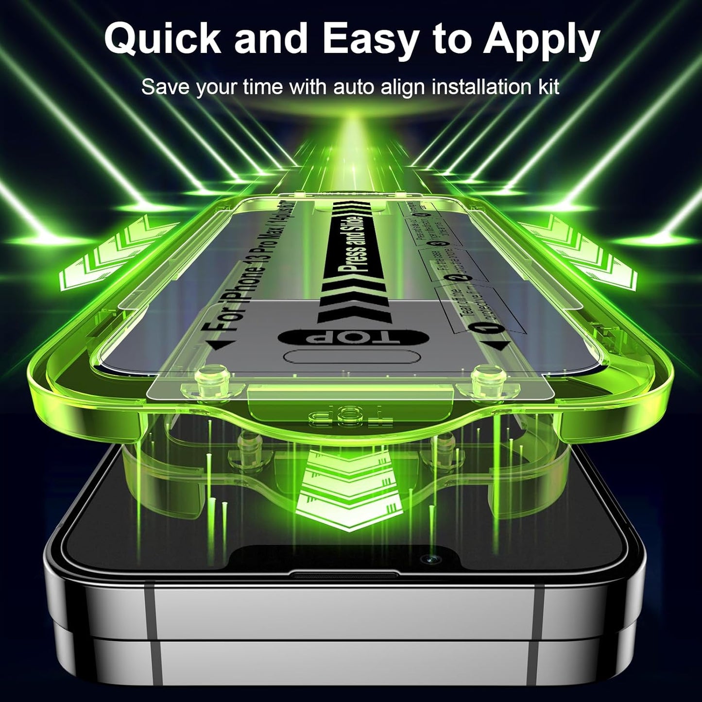 Esanik for iPhone 14 Plus/13 Pro Max Matte Glass Screen Protector [Auto-alignment] Anti-Glare & Anti-Fingerprint,Anti-Reflection,Bubble Free, Smooth as Silk, 2 Pack 9H Glass Screen Cover