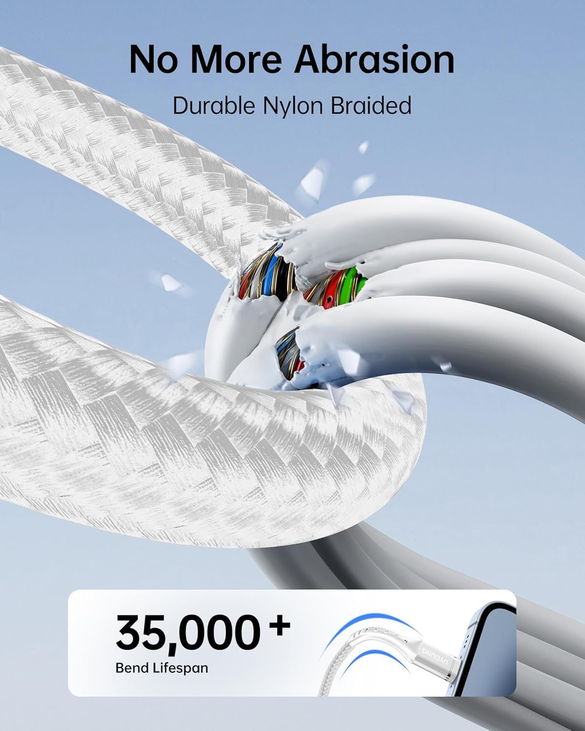 Short Multi Charging Cable 1FT 2Pack 3 in 1 Charger Cord Braided Universal Phone Cords with Lightning/Type C/Micro USB Connectors, Multiple USB Cable for iPhone/Samsung/Google Phones and More