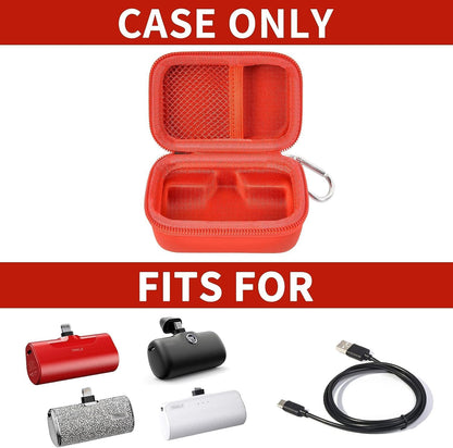 Portable Charger Power Bank Case for Swyop/for Feob/for Charmast/for JEJILL/for LanLuk/for VEGER/for iWALK/for Taegila/for Kuulaa and More Small Charging Battery Pack - Bag Only (Red)