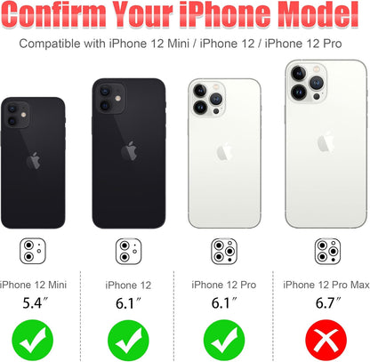 AGVEE 3+3 6 Pack for iphone 12 Pro/12/12 Mini/11 Pro Max/11 Pro/11 Camera Lens Cover Protector, Bling Diamond & Bling Glitter Metal Ring 9H Tempered HD Glass Camera Protector, Bling-Black