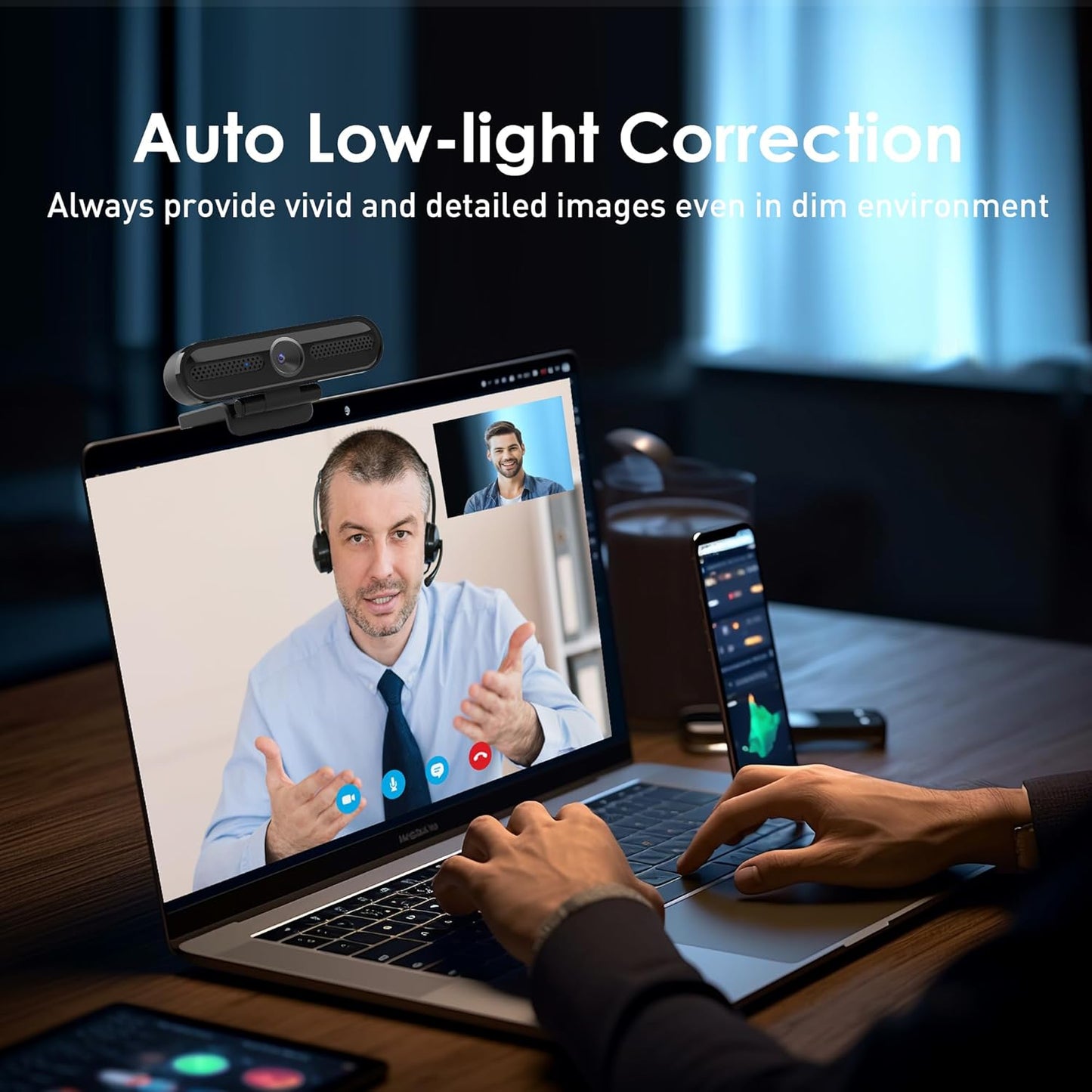 saylas 2K Webcam with Microphone, FHD Streaming Camera with 2K/30fps, 1080P/60fps, Privacy Cover, Plug & Play USB Web Cam, Autofocus, Webcam for PC, Computer Web Camera for Laptop, Desktop, Mac, Zoom