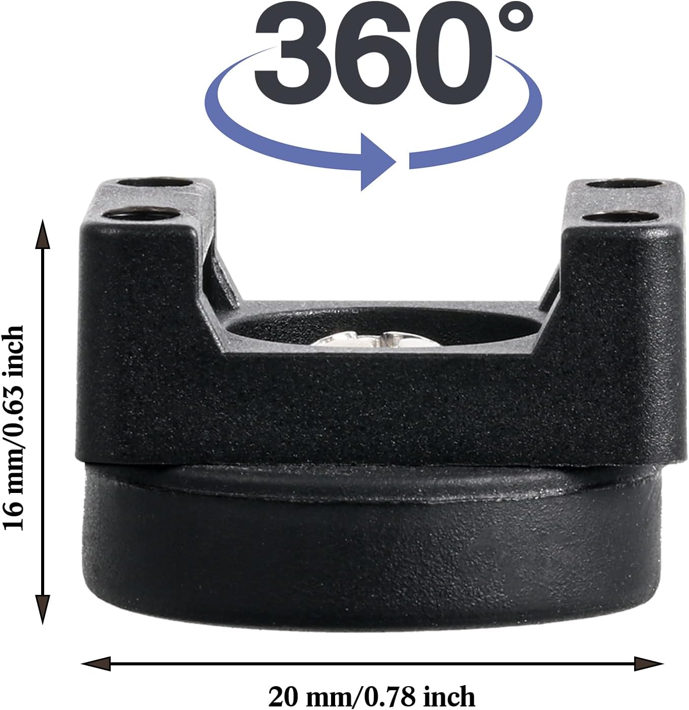 Yookeer 60 Pcs Magnetic Zip Tie Mount Base Black Magnetic Cable Clips Wire Holder Multipurpose Cable Ties Management Base Electrical Supplies for Wire (22 mm)