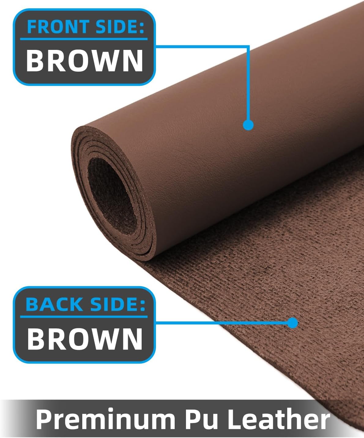 PULeather Non-Slip Desk Mat, Large Mouse Pad & Laptop Desk Pad - Waterproof Writing Pad for Office & Home (Brown, 35.4" x 17")