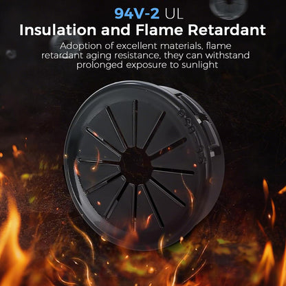 25 Pcs Cable Grommet, Snap Bushing 1" (25 mm) Mounting Diameter, Flexible Petal-Shaped Buckle Round Nylon Desk Grommet for Wires Through Countertop Cord Organizer and Protection, Black