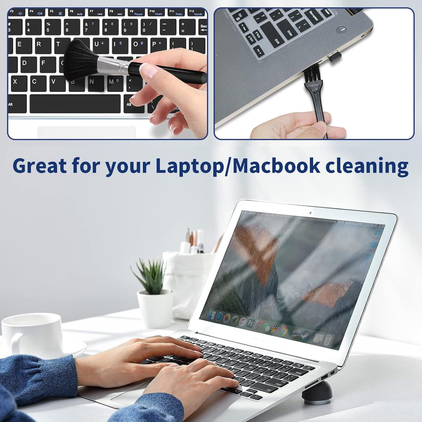 Phone Cleaning Kit, Phone Screen Cleaner, Cleaning Kit for iPhone Cell Phone Airpod, Cleaner Kit for iPhone Speaker Charging Port Cleaning Tool, Electronics Cleaning kit for Laptop USB C Lightning