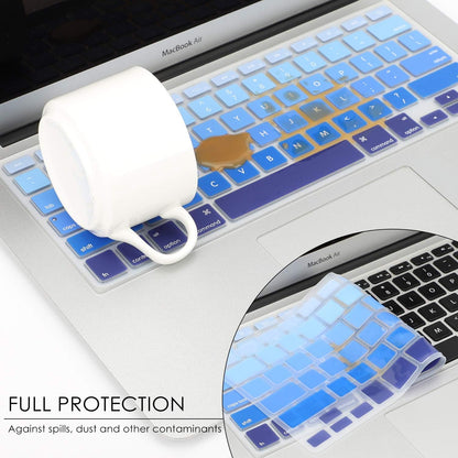 Allinside Blue Ombre Keyboard Cover Skin for MacBook Pro 13" 15" 17" (2015 or Older Version), MacBook Air 13" A1369/A1466, Older iMac Wireless Keyboard MC184LL/B