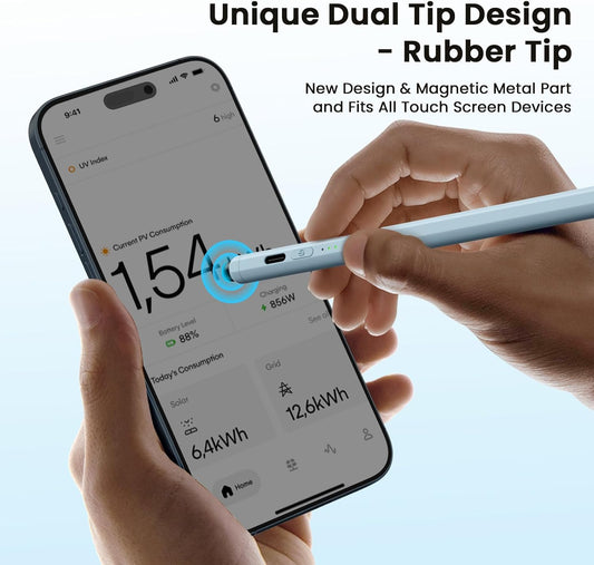 Stylus Pen for iPad(2025-2018),13 mins Fast Charge Pencil with Tilt Sensitivity and Palm Rejection for iPad A16/10/9/8/7/6,Air 13"/11"/M3/M2/5/4/3,Pro 11"/13"/12.9"/M4/M2/M1,Mini 7/6/5,Blue