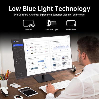 KTC 32 Inch 2K Computer Monitor, IPS 1440p Monitor with Ultra-Thin Bezels, HDR10, Freesync/G-sync, HDMI/DP Ports, Tilt Adjustable, Eyecare, Ideal for Business, Office, and Casual Gaming