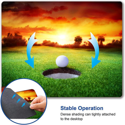 Mouse Pad, Ball in Hole Golf Mouse Pad Rectangle Custom Designs, Waterproof Anti-Slip Rubber Mousepad Office Accessories Desk Decor Wireless Mouse Pads for Computers Laptop