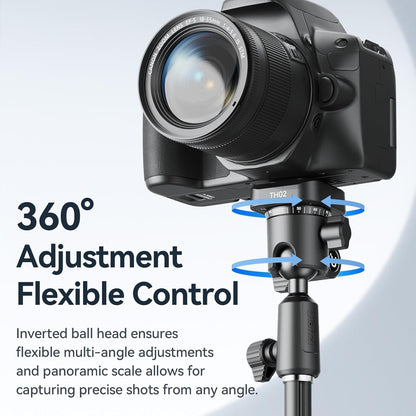 ULANZI TH02 Uka Inverted Ball Head Quick Release Metal Ball Head Camera Mount Uka 360° Rotating with Quick Release Plate, 2.5kg/5.5lb Load for Tripod, Monopod, DSLR, Camera