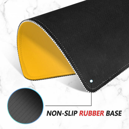 ITNRSIIET Mouse Pad Non-Slip Rubber Base Smooth Surface Stitched Edges Waterproof Durable Compatible with All Mice for Office & Gaming, Desk Accessory, 10.2x8.3x0.12 inch, Yellow Gradient