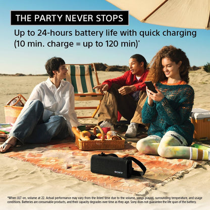 Sony ULT Field 3 Wireless Portable Bluetooth Speaker, IP67 Waterproof, Dustproof, Rustproof, and Shockproof with Enhanced Bass, 24 Hour Battery and Shoulder Strap (SRSULT30H), Forest Gray