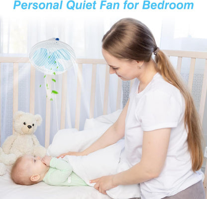 8.66" Portable Clip on Fan, 2 Speed Desk Fan with Auto Shaking Function, 180° Adjustable Tilt, Study Clamp, Personal Cooling Fan with 3.94ft Cord for Home Office Dorm