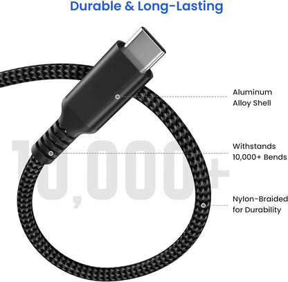 Elebase USB Type C to C 100W Car Charging Cable 6.6FT with A Adapter,Fast PD Charger Cord for iPhone 16 15 Pro Max Plus,Samsung Galaxy S23 S24, Play,MacBook Mac,iPad 9 10,Z Flip Fold 4 5,Ultra,A53 A54