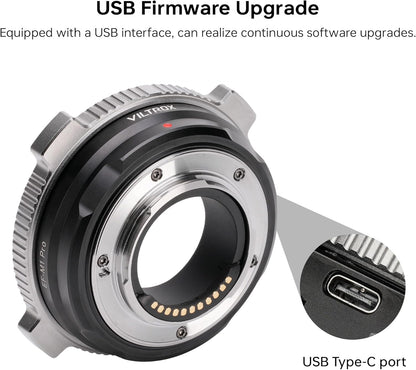 VILTROX EF-M1 Pro Auto Focus Lens Adapter Lens Mount Converter with Security Lock Compatible with Canon EOS EF/EF-S Lens to M4/3 MFT GH4 GH5 GF6 GX7 E-M5 E-M10II E-PL5 Cameras