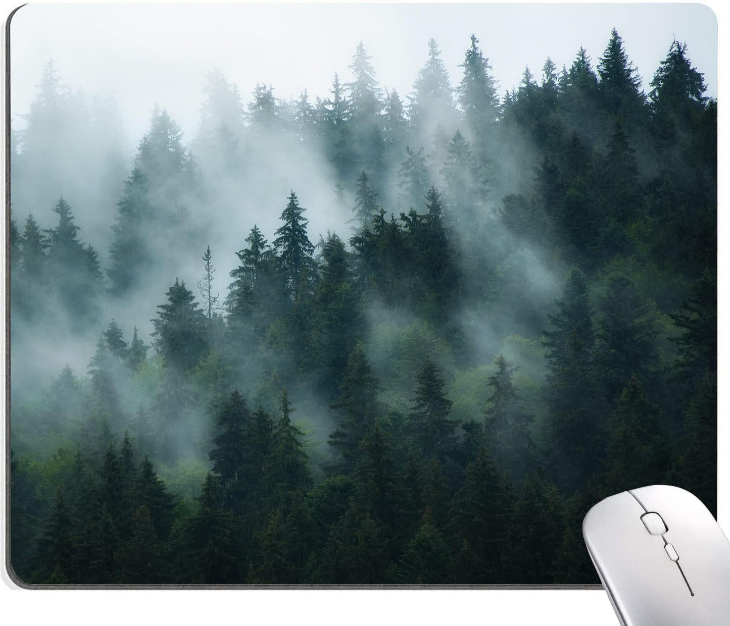 Mouse Pad,Forest Mouse Pad Rectangle Custom Designs, Waterproof Anti-Slip Rubber Mousepad Office Accessories Desk Decor Wireless Mouse Pads for Computers Laptop