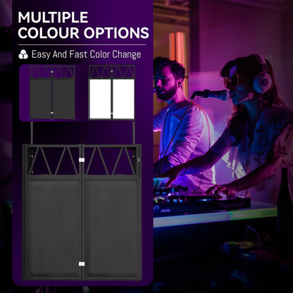 DJ Table Stand Portable booth, Foldable DJ Stand Booth, Adjustable DJ Facade Booth, Easy to Assemble, Stylish, Convenient to Store and Transpor (Truss 40x25x45)