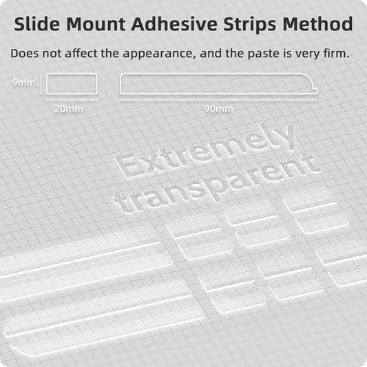 Privacy Screen Adhesive Strips and Slide Mount Tabs for Laptop Computer Monitor, Privacy Screen Slide Mount Tabs *2, Privacy Screen Adhesive Strips *2, 1pcs Microfiber Cloth, 2pcs Screen Cleaning Kit
