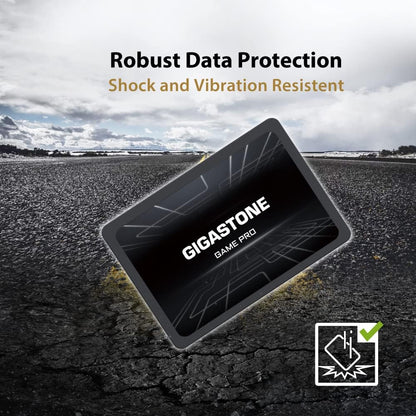Gigastone SATA SSD 512GB 2.5 inch SSD 530MB/s Upgrade Laptop PC Memory and Storage PS4 HDD Replacement 2.5" Internal Solid State Hard Drives SATA III SLC Cache 3D NAND Game Pro Performance