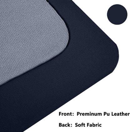 PU Leather Desk Pad Protector Gaming Mouse Pad Non Slip Desk Mat for Keyboard and Mouse Waterproof Desk Writing Pad for Office and Home Desk Accessories(Dark Blue, 35.4 * 17.7)