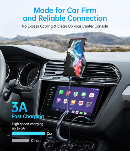 USB C Cable 3ft 2Pack Coiled USB A to USB C Charge Cord for Car, USB-C Charging Cable Compatible with iPhone 16/15/Plus/Pro/Pro Max/Samsung Galaxy S20 S10 S9 S8 Plus Note 10 9 and Other USB C Devices