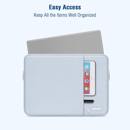 MOSISO Laptop Case 14 inch, 14 inch Laptop Sleeve Compatible with HP Lenovo Dell ASUS Acer, HP Stream, Dell Latitude, Lenovo IdeaPad, Polyester Vertical Computer Sleeve Bag with Pocket, Baby Blue