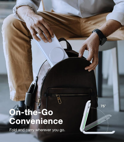 TORRAS 3 in 1 Charging Station with MagSafe Charger Stand, Cooling 15W Max Fast Charging, Foldable Wireless Charger for iPhone 15/14/13/12, Apple Watch S1-8/Ultra, AirPods(30W USB-C Charger Included)