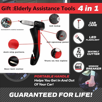 (Black 360° Sofa Rotating Table) Auxiliary Standing Tray 360 Degree and Height Adjustable Rotating TV and Laptop Table, Ergonomic Auxiliary Safety Standing Handle